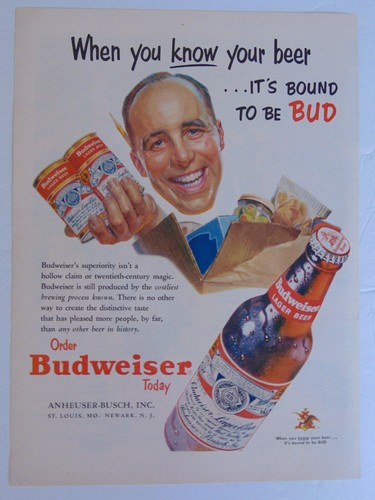 1953 budweiser beer old cans - 1953,